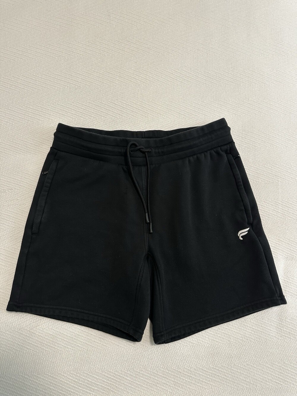 Fabletics Men’s Black Fleece Athletic Shorts Drawstring Pockets Size M
